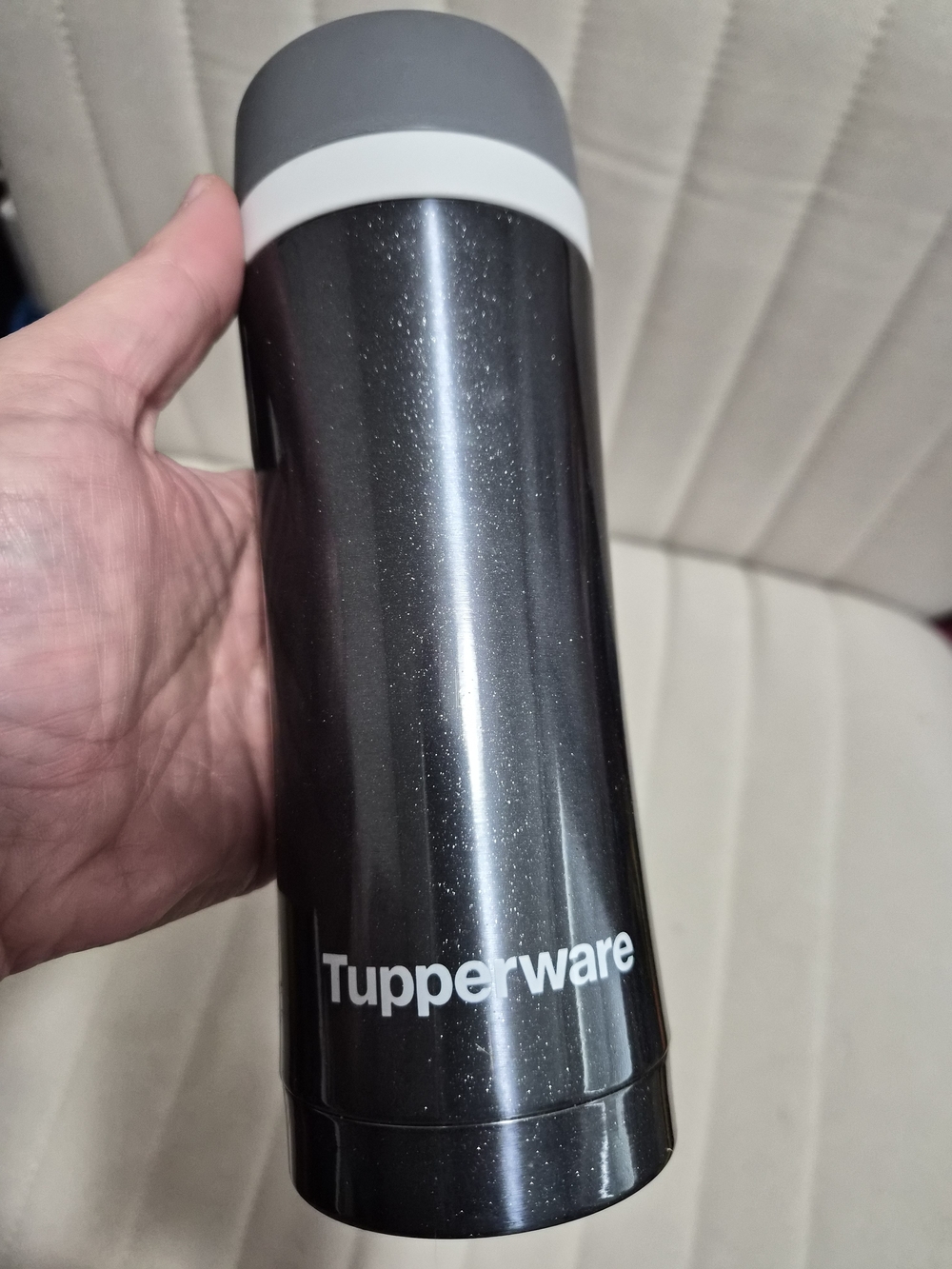 Tupperware Sparkle Black Stainless Travel Mug